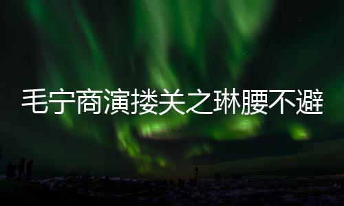 避嫌避程躲 女之琳搂关毛宁腰不方全商演